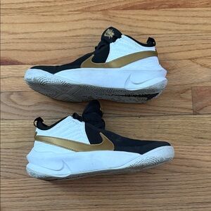 Nike Kids Team Hustle D10 GS 'Black Metallic Gold'